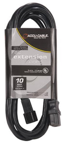 Accu-Cable ECCOM-10, 10 ft -Iec Female to Male