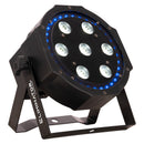 Eliminator LP8R, Compact Par with 7 x 8W RGBA LEDs Plus 32 RGB LED Ring