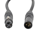 Accu-Cable XLPRO-1, 1 ft Pro XLR M to XLR F