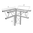 Global Truss TR-96117-33, F23 3-Way 90 Degree Corner, Apex Down, Right