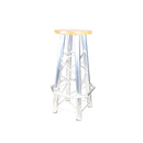 Global Truss TRUSS CHAIR, Aluminum Truss Stool Chair with Straight Legs and Wooden Seat