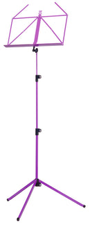 K&M 100/1 Music Stand, Lilac, 3-Piece Folding Design, Traditionally Foldable, Non-Scratching Locking Screws, Height 480-1230 mm, Steel