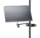 K&M 11510 Sheet Music and Document Holder, Black, Adjustable in Angle and Depth, High-Quality, Flexible Clamp, Steel