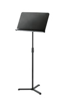 K&M 11927 Orchestra Music Stand, Black, 2-Piece Folding Design, Height 653-1,185 mm, Steel Stand, Plastic Desk