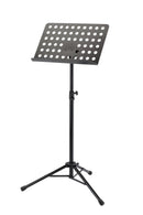 K&M 11940 Orchestra Music Stand, Black, 2-Piece Folding Design, Height 740-1,270 mm, User-Friendly, Quick-Release Lock, Steel