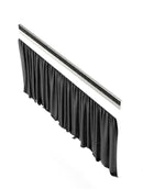K&M 11995 Curtain for Conductor Podium, Black, Height 400 mm, Aluminum Profile/frame with a Velcro Strip Included, Polyester