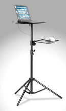 K&M 12150 Laptop Stand, Black, 2-Piece Folding Design, Height 763-1,245 mm, Max Load 10 kg, Mouse Pad and 4 Rubber Knobs Included, Steel