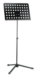 K&M 12179 Music Stand, Black, 2-Piece Folding Design, Non-Scratching Locking Screw, Height 610-1,080 mm, Steel
