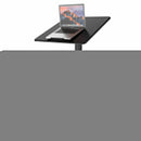 K&M 12186 Laptop Desk, Black, Continuous, Height 770-1130 mm, Max Load 8 kg, Locking Castors, Height Adjustment Using Foot Pedal, Steel Stand, Tabletop MDF
