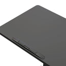 K&M 12186 Laptop Desk, Black, Continuous, Height 770-1130 mm, Max Load 8 kg, Locking Castors, Height Adjustment Using Foot Pedal, Steel Stand, Tabletop MDF