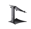 K&M 12190 Laptop Stand, Structured Black, 261 x 304 x 320 mm, Max Load 8 kg, Individually Adjustable Stop Pins, Non-Slip Rubber Pads Are Included, Steel Tube, Aluminum Plates