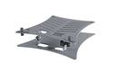K&M 12197 Laptop Stand, Gray, Height 65 mm, Max Load 8 kg, Individually Adjustable Stop Pins, Non-Slip Rubber Pads Are Included, Aluminum, Steel