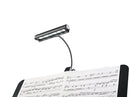 K&M 12248 Music Stand Light Concert Light, Black, Switch Between 2 Levels of Brightness, Batteries, Power Adapter and Carrying Case Included, Plastic