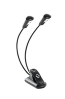 K&M 12259 Music Stand Light Double2 LED FlexLight Rechargeable, Black, USB Charging Cable Included, Plastic
