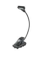 K&M 12274 Music Stand Light 4 LED T-Model FlexLight, Black, Switch Between 2 Levels of Brightness, Plastic