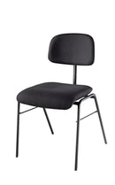 K&M 13420 Musician's Chair, Black, Height 490 mm, Upholstered Seat and Backrest, Low-Noise Plastic Glides, Steel