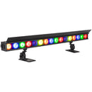 ADJ ElectraPix Bar 16, IP65 1 Meter Bar, Battery Powered, 16 x 20 Watt HEX LED Rgbaluv Individual Pixel Control, Backround RGB LEDs, Aria X2 Wireles, 20 Degree Diffusion Filter, L Track System