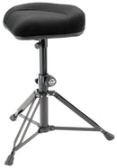 K&M 14056 Drummer's Throne Nick, Black Fabric, 2-Piece Folding Design, Spring-Loaded Bolt and Locking Screw, Height 510-710 mm, Steel