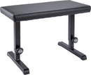 K&M 14085 Piano Bench, Black Leatherette, Spring-Loaded Clamping Knobs, Height 430-650 mm, With Engraved Height Scale, Steel