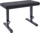 K&M 14086 Piano Bench, Black Fabric, Spring-Loaded Clamping Knobs, Height 430-650 mm, With Engraved Height Scale, Steel