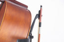 K&M 141 Double Bass Stand, Black, 2-Piece Folding Design, Height 620-1,120 mm, Bow Holder Included, Steel