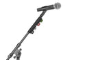 K&M 14510 Pick Holder Microphone Stand, Black, Length 147.5 mm, Includes 4 Picks of 0.81 mm Thickness, Plastic