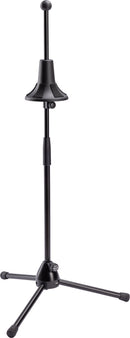 K&M 149/1 Bass Trombone Stand, Black, 2-Piece Folding Design, Clutch, Height 700-1,160 mm, Steel