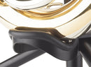 K&M 149/2 Tenor Horn Stand, Black, 2-Piece Folding Design, Height 620-1,050 mm, With Integrated Mouth Piece Holder, One-Piece Item Folds to a Small Size, Steel