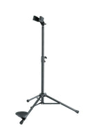 K&M 150/1 Bassoon Stand, Black, 2-Piece Folding Design, Height 700-1,200 mm, Steel