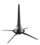 K&M 15222 Clarinet Stand, Black, Height 178 mm, With Felt Ring, Plastic Peg, Zinc Die-Cast Legs