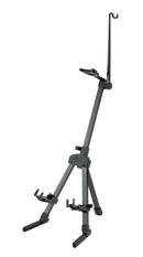 K&M 15530 Violin Stand, Black, Height 360-570 mm, Folds Small, Comes with a Nylon Bag, Aluminum