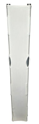 Global Truss GT-TC1.0Z F24, 3.28 ft (1m) White Slip-On Truss Cover with Zippered Slots for F24 Truss