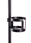 K&M 16026 Universal Drink Holder XL, Black, Ideal for Holding Mugs, Beer Mugs and Large Bottles, Steel