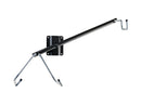 K&M 16296 Wall Mount for Acoustic Guitar, Black, 690 x 220 x 205 mm, Flexible Support Arms for Neck and Body, Steel