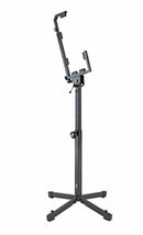K&M 174 Accordion Stand, Black, Spring-Loaded Clamping Knob, Height 730-1,135 mm, Replaceable Rubber Instrument Protectors, Steel