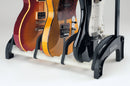K&M 17513 Three Guitar Stand Guardian 3, Translucent, Height 700 mm, Protective Bars Prevent Damage from Bumps or Knocking, Additional Slots for Electric Guitars, Plastic