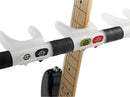 K&M 17525 Five E-Guitar Stand Guardian 5, Translucent, Height 700 mm, Protective Bars Prevent Damage from Bumps or Knocking, Holds the Guitar's Neck Without Touching the Strings, Plastic