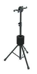 K&M 17620 Guitar Stand Double, Black, 2-Piece Folding Design, Height 800-1,300 mm, To Hook 2 Guitars, Steel
