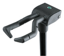 K&M 17670 Guitar Stand Memphis Pro, Black, 2-Piece Folding Design, Height 550-1,000 mm, Folds Small, Patented Flexible Hooking-In and Clamping System, Steel