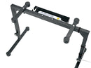 K&M 18808 Cable Organiser for Omega, Black, 437 x 100 x 60 mm, Is Hung on the Crossbar of the Omega, With Side Openings for Convenient Cable Routing, Steel