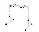 K&M 18810 Table-Style Keyboard Stand Omega, Pure White, Keyboard Table, Spring-Loaded Clamping Knobs, Height 600-1,020 mm, Max Load 80 kg, Levelling End Cap to Stabilize the Stand on Uneven Surfaces