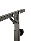 K&M 18811 Stacker, Black, Spring-Loaded Clamping Knobs, Height 262-375 mm, Max Load 25 kg, To Hold an Additional Keyboard, Laptop or Midi Controller, Steel