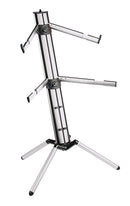 K&M 18860 Keyboard Stand Spider Pro, Anodized Aluminum, Column Stand, Height 1,310 mm, Max Load 105 kg, With a 3/8" or 5/8" Threaded Connector for Microphone Boom, Cable Management