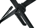 K&M 18930 Keyboard Stand, Black, X-Stand, Height 590-945 mm, Max Load 50 kg, Steel