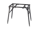 K&M 18950 Table-Style Keyboard Stand, Black, Keyboard Table, Height 600-1,000 mm, Max Load 80 kg, Heavy-Duty Stand, Individual Height-Adjustment for Each Leg, Steel
