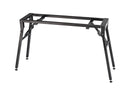 K&M 18953 Table-Style Stage Piano Stand, Black, Keyboard Table, Height 600-1,000 mm, Max Load 80 kg, Heavy-Duty Stand, Individual Height-Adjustment for Each Leg, Steel