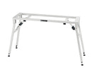 K&M 18953 Table-Style Stage Piano Stand, Pure White, Keyboard Table, Height 600-1,000 mm, Max Load 80 kg, Heavy-Duty Stand, Individual Height-Adjustment for Each Leg, Steel