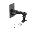 K&M 19440 Speaker Wall/ Ceiling Mount, Black, Max Load 6 kg, Steel Safety Cable Included, Steel