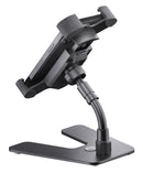 K&M 19756 Desktop Smartphone Stand, Black, Height 200 mm, Operating Elements Are Not Impaired in Their Function, Plastic, Steel