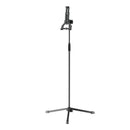K&M 19767 Tablet PC Stand Biobased, Black, 2-Piece Folding Design, Clutch, Height 155-307 mm, Max Load 1 kg, Also Suitable for Tablets in Cases or Protective Covers, Not Rotatable